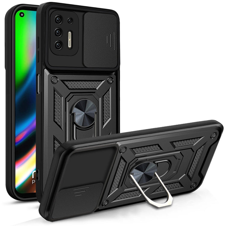 For Motorola Moto G9 Plus Sliding Camera Cover Design TPU+PC Phone Protective Case