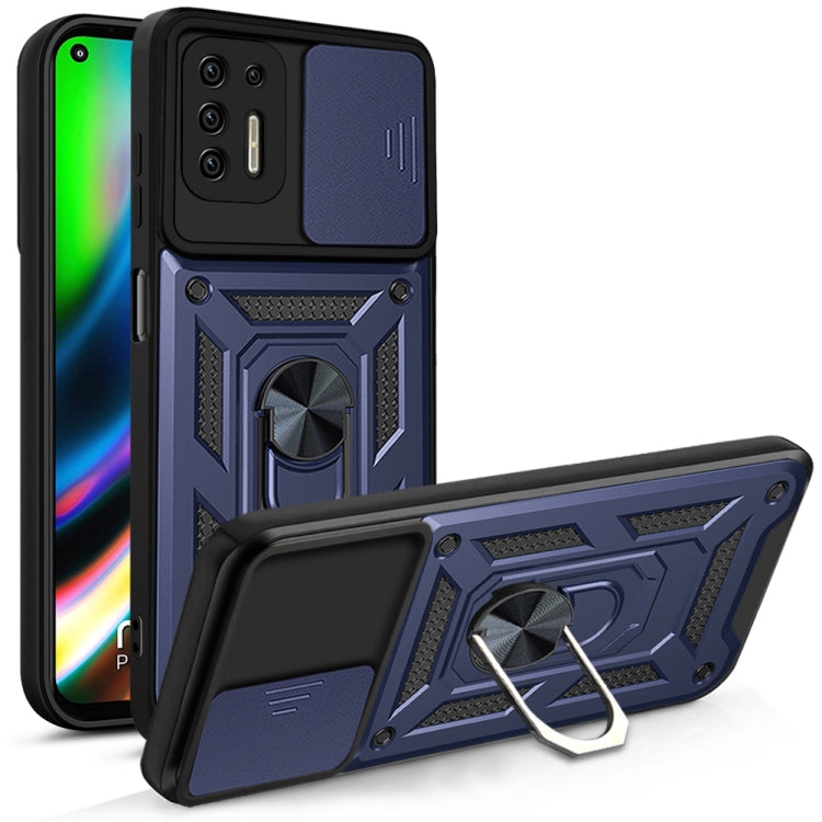 For Motorola Moto G9 Plus Sliding Camera Cover Design TPU+PC Phone Protective Case