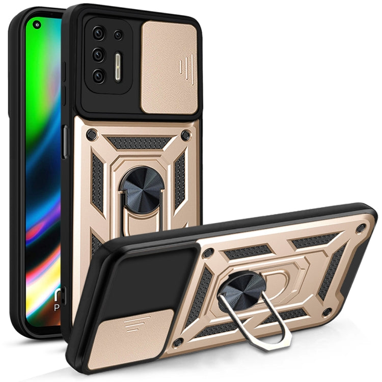 For Motorola Moto G9 Plus Sliding Camera Cover Design TPU+PC Phone Protective Case