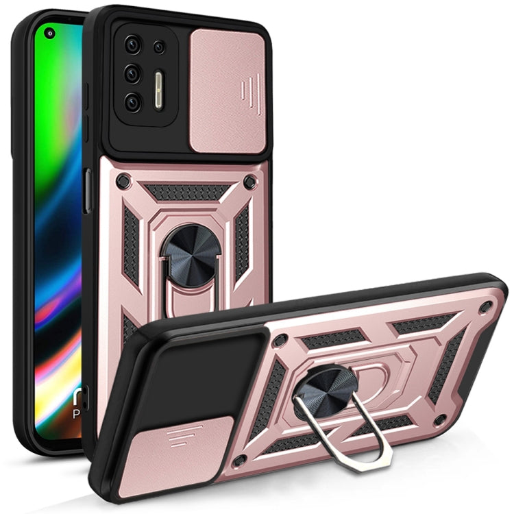 For Motorola Moto G9 Plus Sliding Camera Cover Design TPU+PC Phone Protective Case