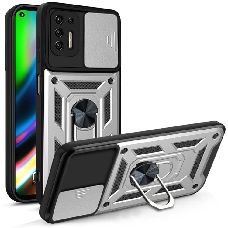 For Motorola Moto G9 Plus Sliding Camera Cover Design TPU+PC Phone Protective Case