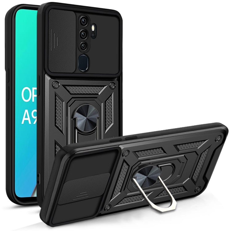 For OPPO A9 2020/A5 2020 Sliding Camera Cover Design TPU+PC Phone Protective Case