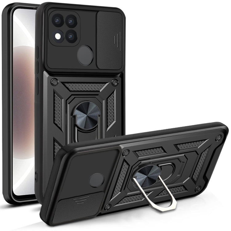 For OPPO A15 / A15s Sliding Camera Cover Design TPU+PC Phone Protective Case