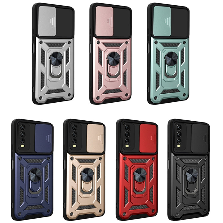 For vivo Y20/Y20i/Y20s/Y30 Sliding Camera Cover Design TPU+PC Phone Protective Case