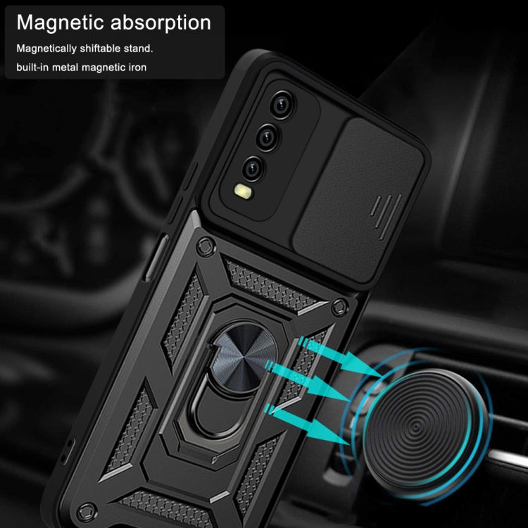 For vivo Y20/Y20i/Y20s/Y30 Sliding Camera Cover Design TPU+PC Phone Protective Case