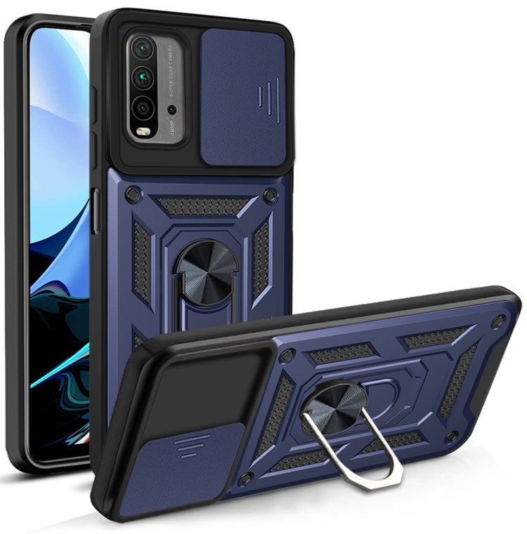 For Xiaomi Redmi Note 9 4G/9T/M3 Sliding Camera Cover Design TPU+PC Phone Protective Case
