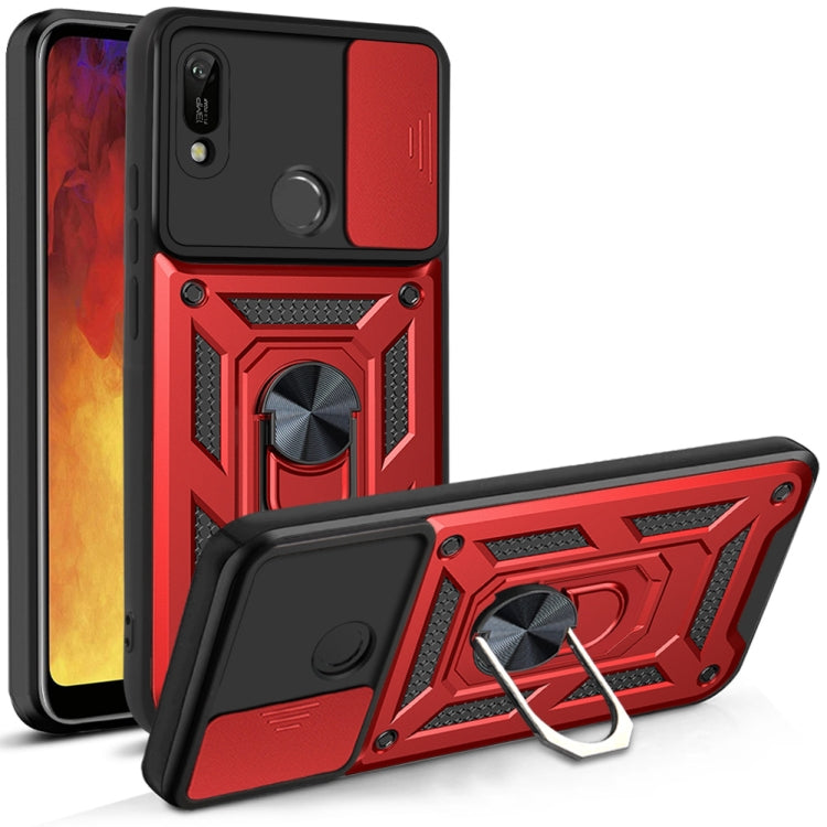 For Huawei Y6 2019 Sliding Camera Cover Design TPU+PC Phone Protective Case