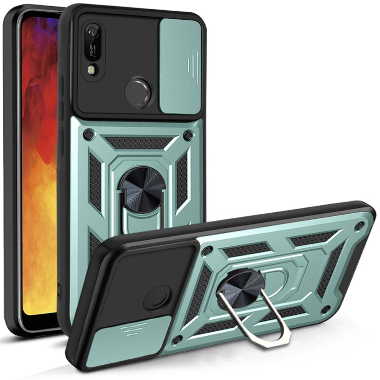 For Huawei Y6 2019 Sliding Camera Cover Design TPU+PC Phone Protective Case