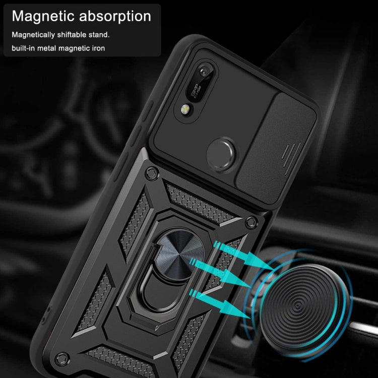 For Huawei Y6 2019 Sliding Camera Cover Design TPU+PC Phone Protective Case