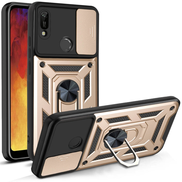For Huawei Y6 2019 Sliding Camera Cover Design TPU+PC Phone Protective Case