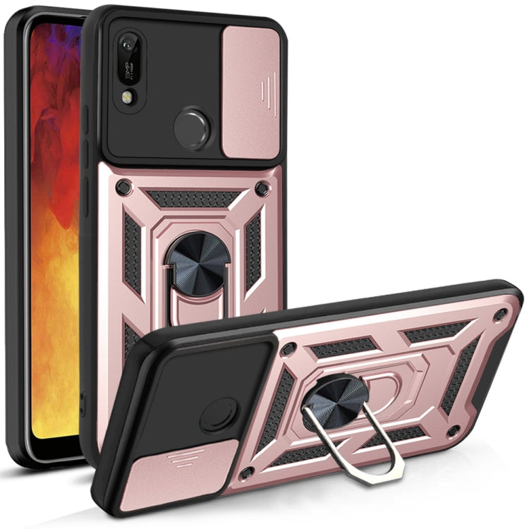 For Huawei Y6 2019 Sliding Camera Cover Design TPU+PC Phone Protective Case