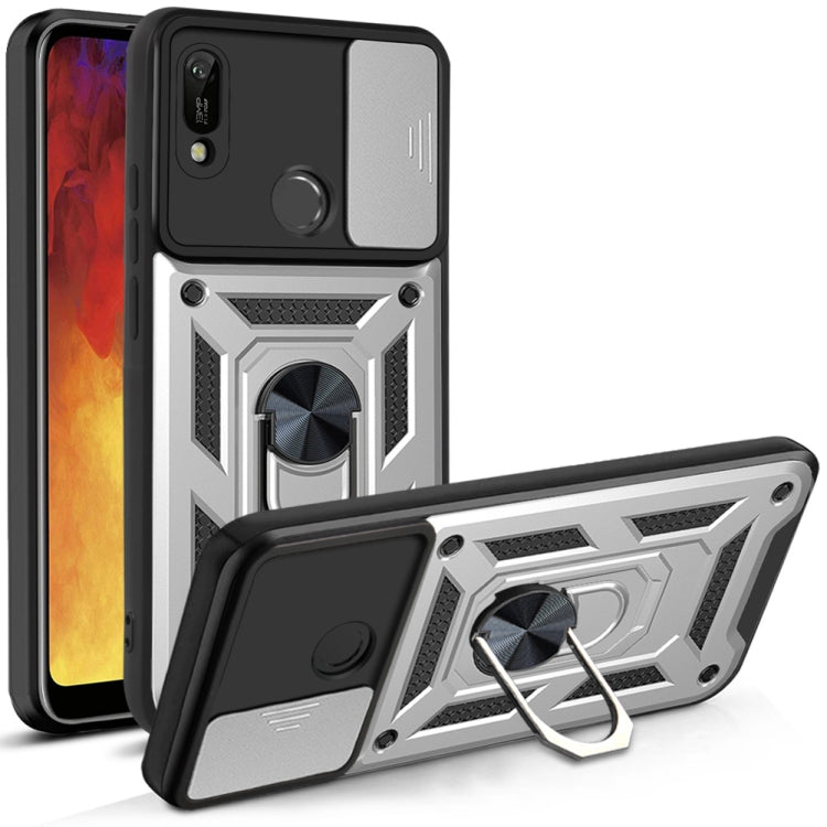 For Huawei Y6 2019 Sliding Camera Cover Design TPU+PC Phone Protective Case