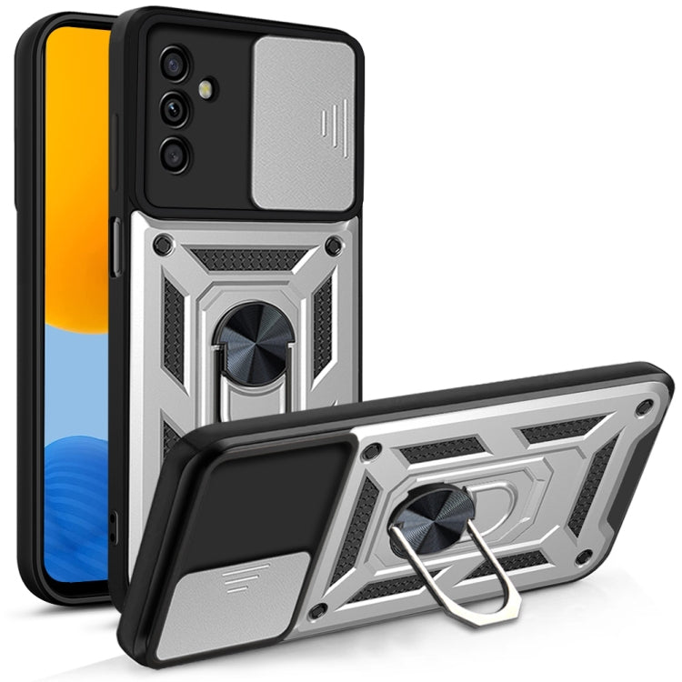 For Samsung Galaxy M52 5G Sliding Camera Cover Design TPU+PC Phone Protective Case