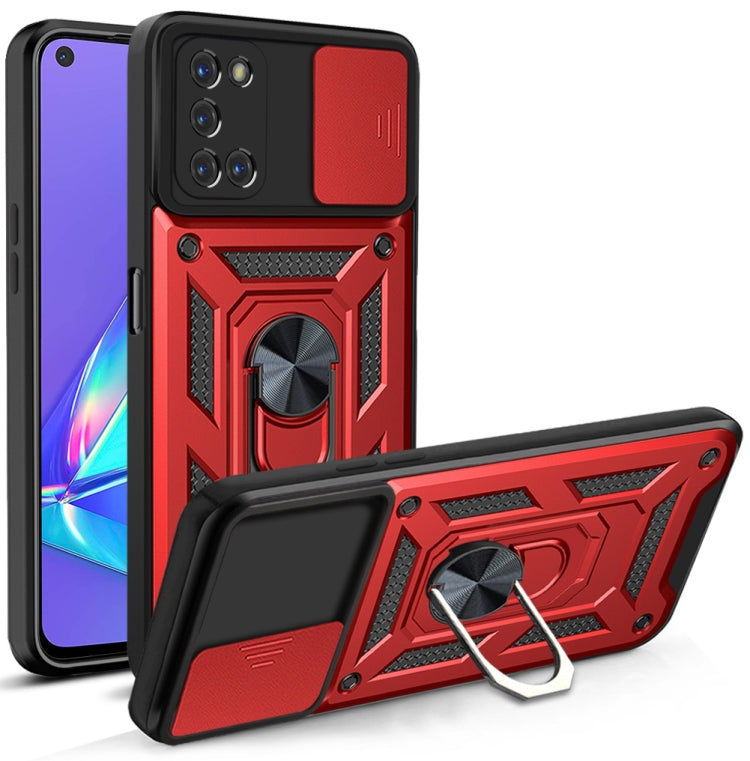 For OPPO A52/A72/A92 Sliding Camera Cover Design TPU+PC Phone Protective Case