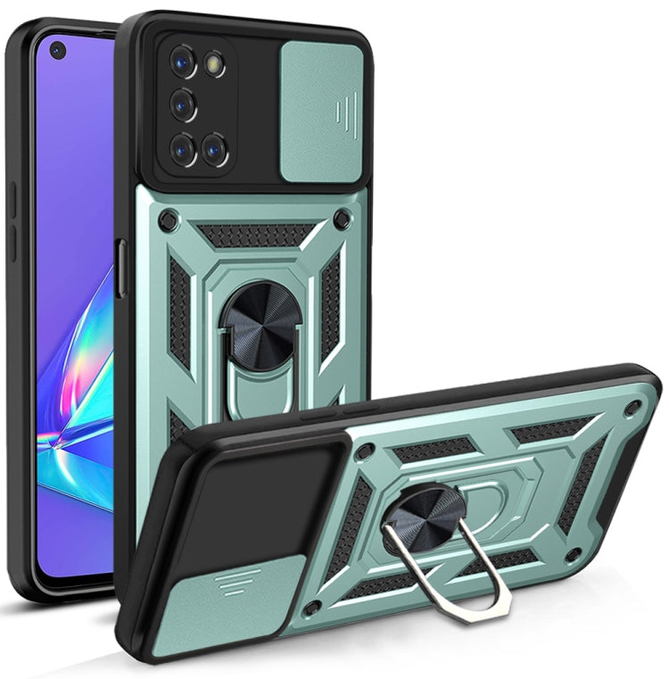 For OPPO A52/A72/A92 Sliding Camera Cover Design TPU+PC Phone Protective Case