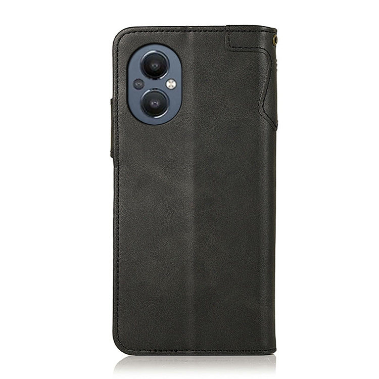 For OnePlus Nord N20 5G KHAZNEH Dual-Splicing Cowhide Texture Horizontal Flip Leather Phone Case