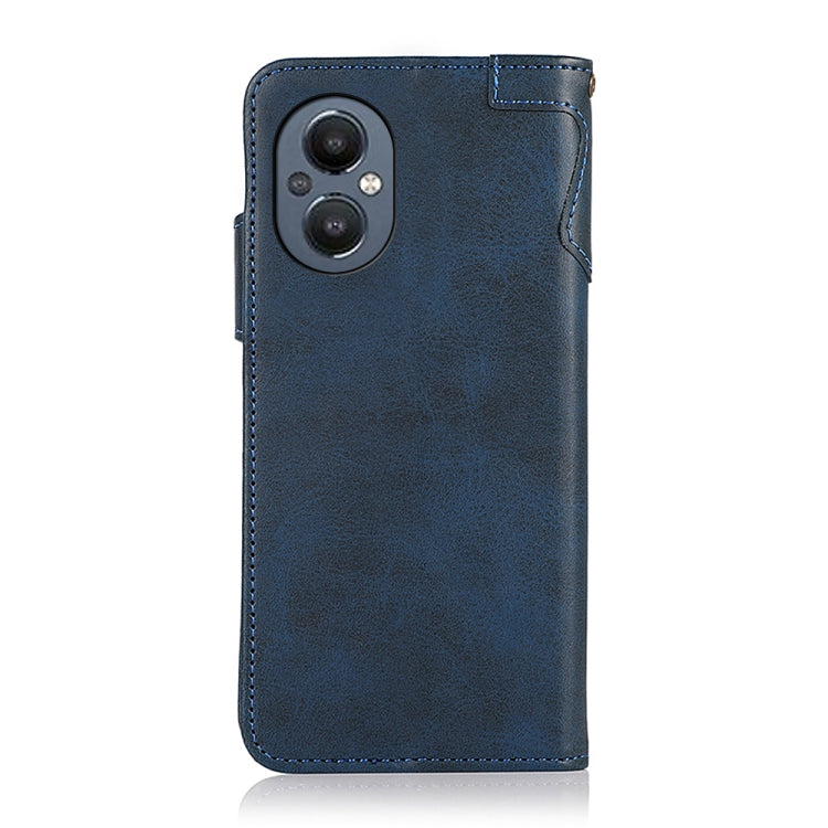 For OnePlus Nord N20 5G KHAZNEH Dual-Splicing Cowhide Texture Horizontal Flip Leather Phone Case