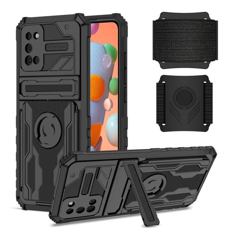 For Samsung Galaxy A02s Kickstand Detachable Armband Phone Case