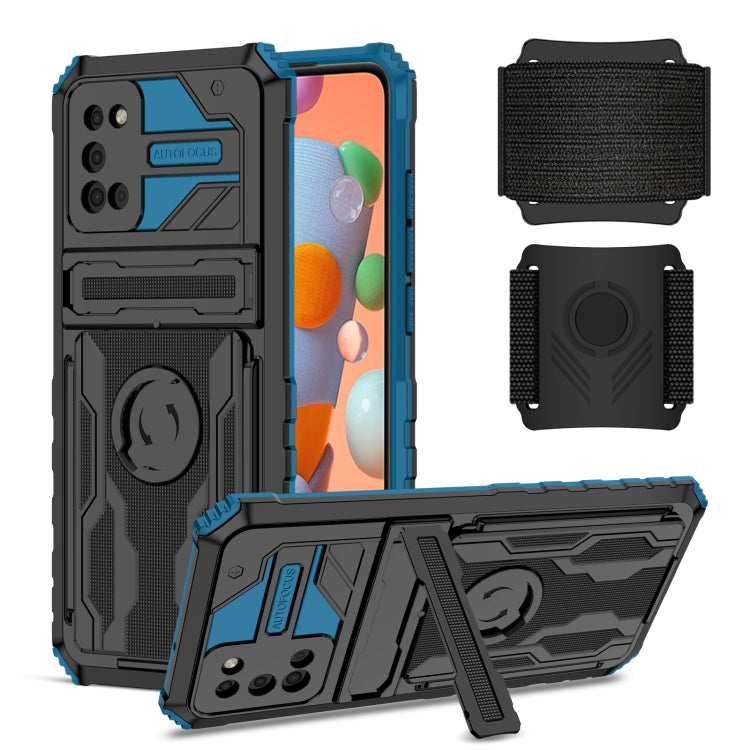 For Samsung Galaxy A02s Kickstand Detachable Armband Phone Case