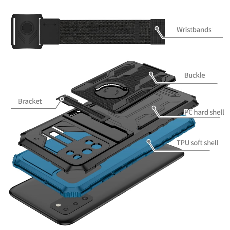 For Samsung Galaxy A02s Kickstand Detachable Armband Phone Case