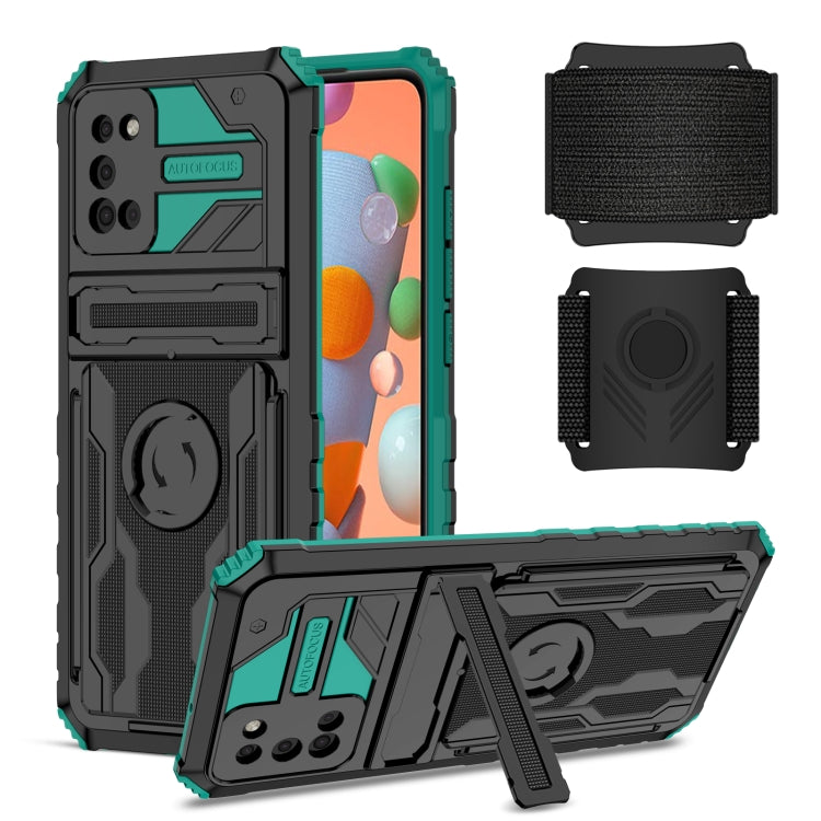 For Samsung Galaxy A02s Kickstand Detachable Armband Phone Case