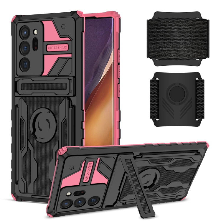 For Samsung Galaxy Note20 Ultra Kickstand Detachable Armband Phone Case
