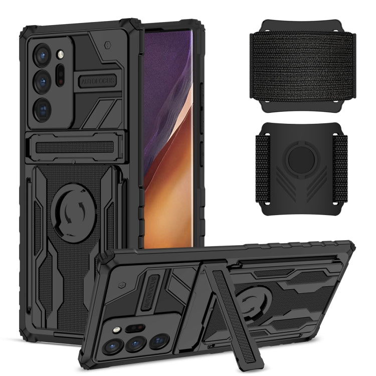 For Samsung Galaxy Note20 Ultra Kickstand Detachable Armband Phone Case