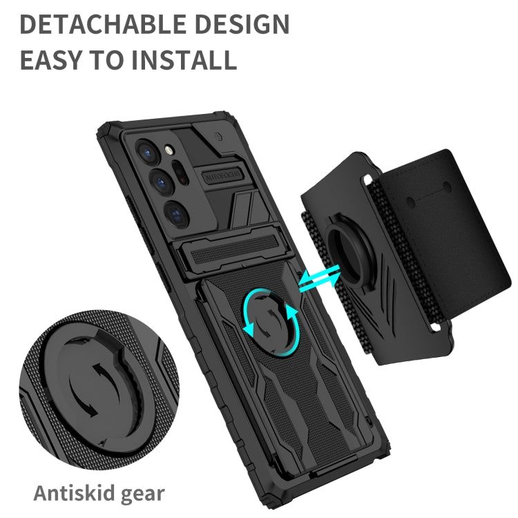 For Samsung Galaxy Note20 Ultra Kickstand Detachable Armband Phone Case