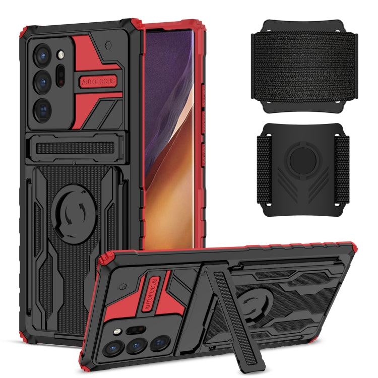 For Samsung Galaxy Note20 Ultra Kickstand Detachable Armband Phone Case