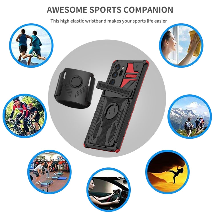 For Samsung Galaxy Note20 Ultra Kickstand Detachable Armband Phone Case