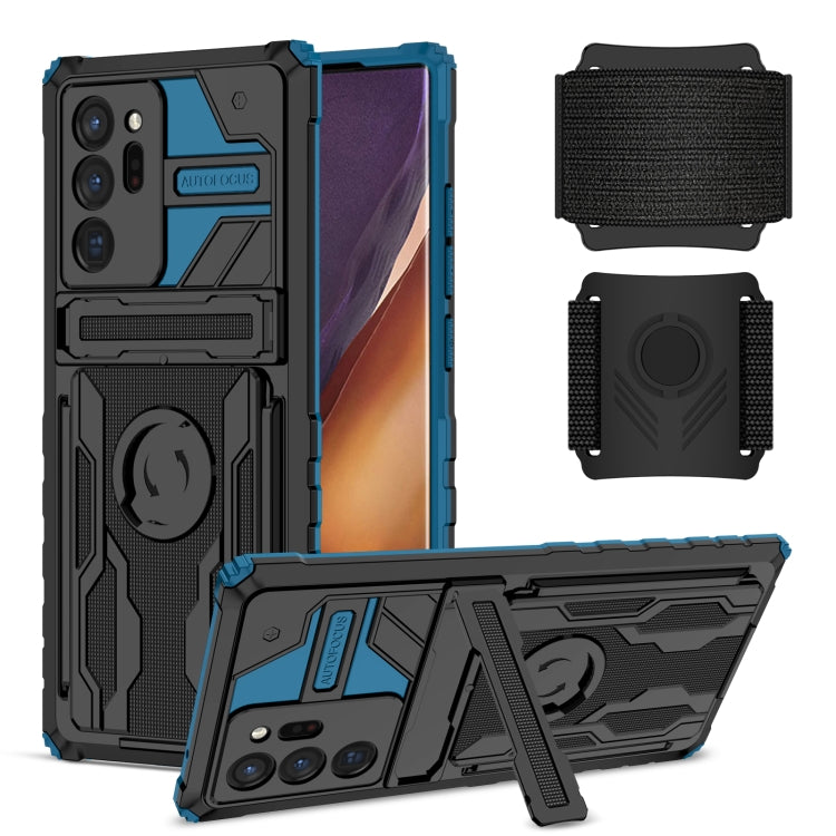 For Samsung Galaxy Note20 Ultra Kickstand Detachable Armband Phone Case