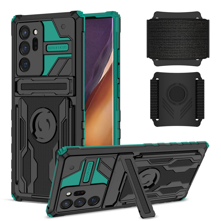 For Samsung Galaxy Note20 Ultra Kickstand Detachable Armband Phone Case