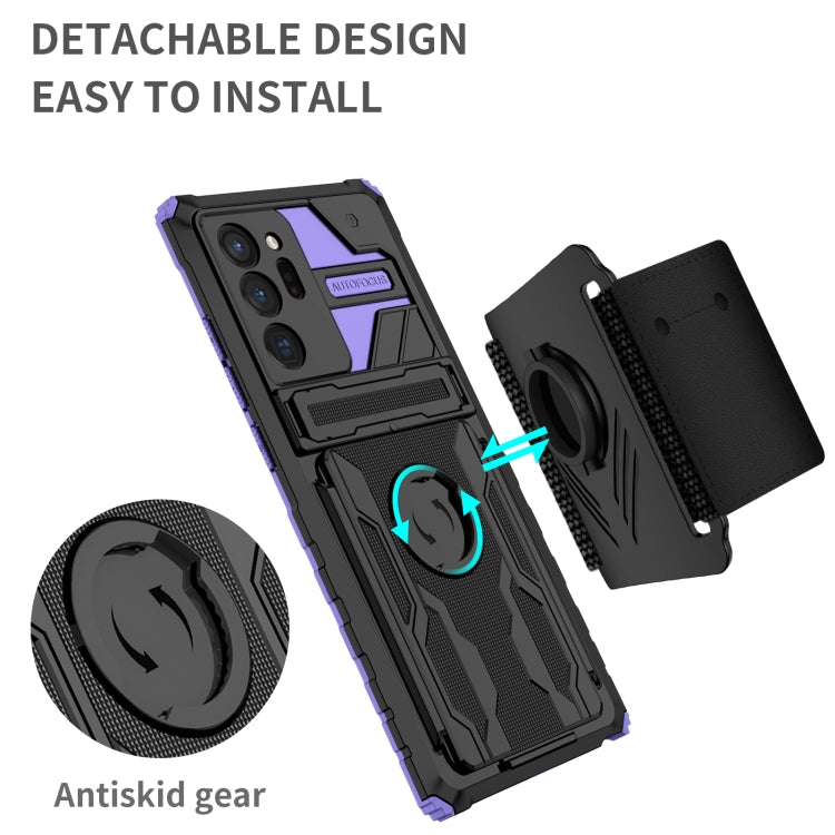 For Samsung Galaxy Note20 Ultra Kickstand Detachable Armband Phone Case