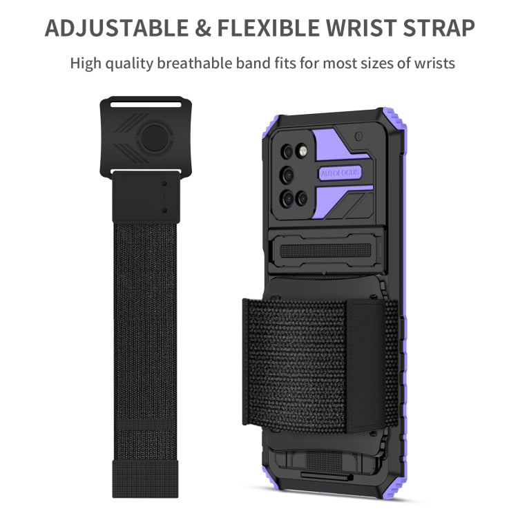 For Samsung Galaxy A03s 166mm Kickstand Detachable Armband Phone Case