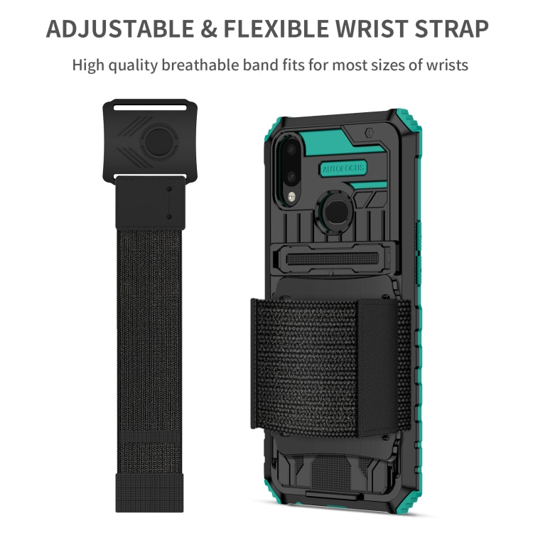 For Samsung Galaxy A10s Kickstand Detachable Armband Phone Case