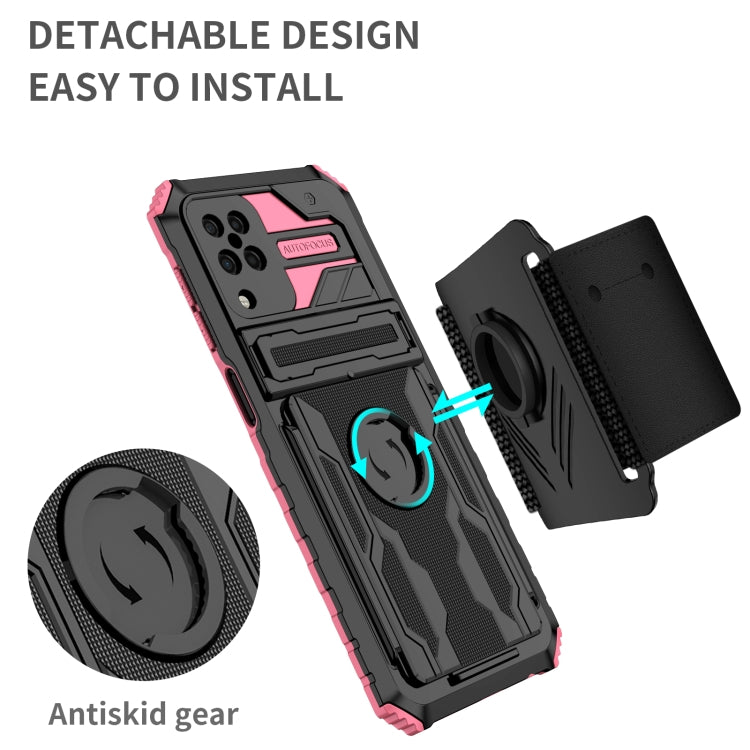 For Samsung Galaxy A12 5G Kickstand Detachable Armband Phone Case