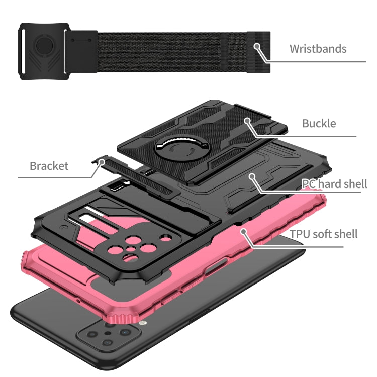 For Samsung Galaxy A12 5G Kickstand Detachable Armband Phone Case