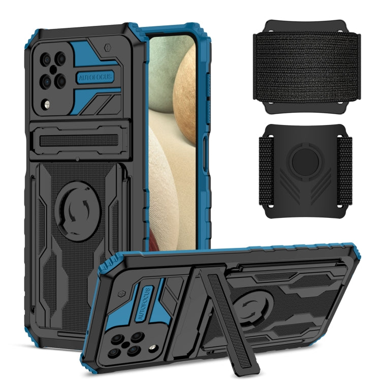 For Samsung Galaxy A12 5G Kickstand Detachable Armband Phone Case