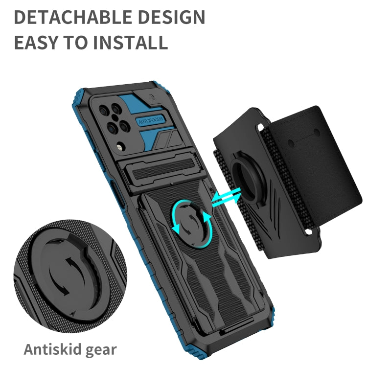 For Samsung Galaxy A12 5G Kickstand Detachable Armband Phone Case