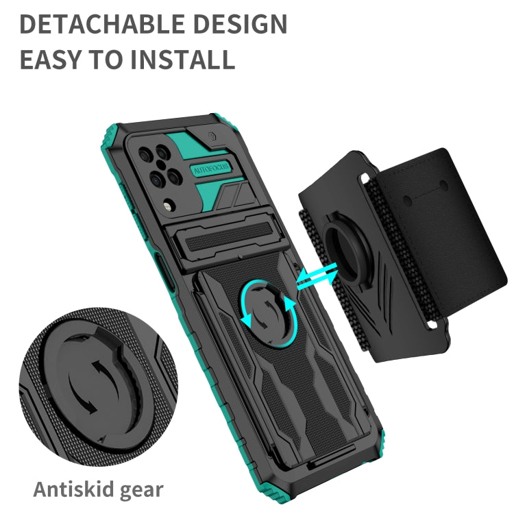 For Samsung Galaxy A12 5G Kickstand Detachable Armband Phone Case