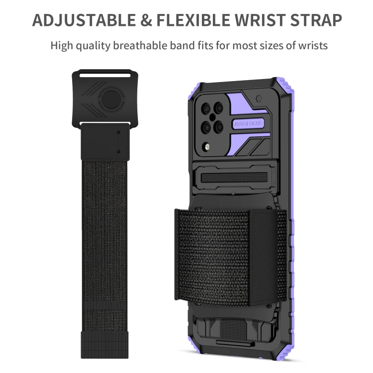 For Samsung Galaxy A12 5G Kickstand Detachable Armband Phone Case