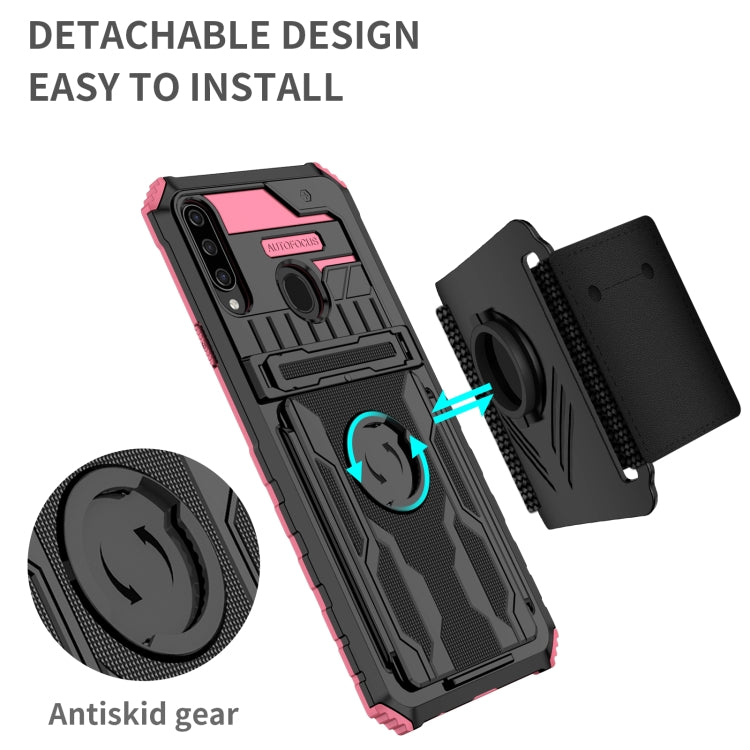 For Samsung Galaxy A20s Kickstand Detachable Armband Phone Case