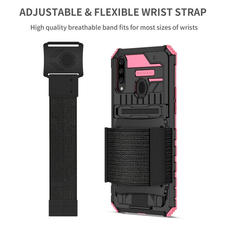 For Samsung Galaxy A20s Kickstand Detachable Armband Phone Case