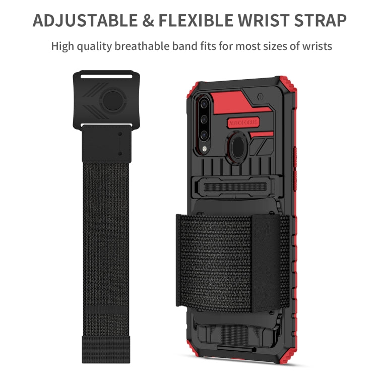 For Samsung Galaxy A20s Kickstand Detachable Armband Phone Case