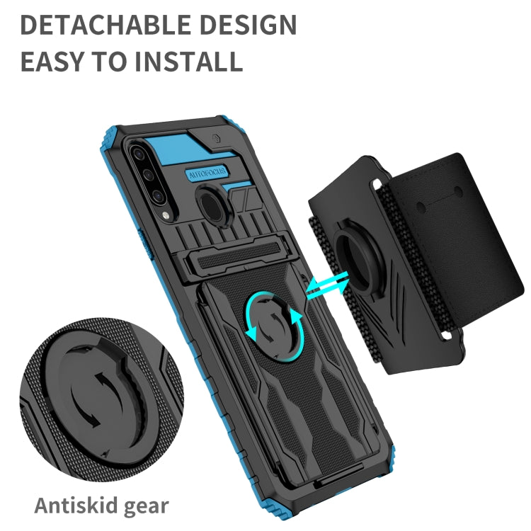 For Samsung Galaxy A20s Kickstand Detachable Armband Phone Case