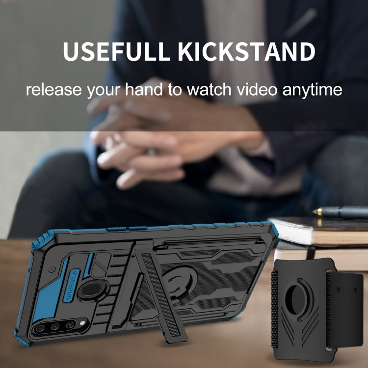 For Samsung Galaxy A20s Kickstand Detachable Armband Phone Case