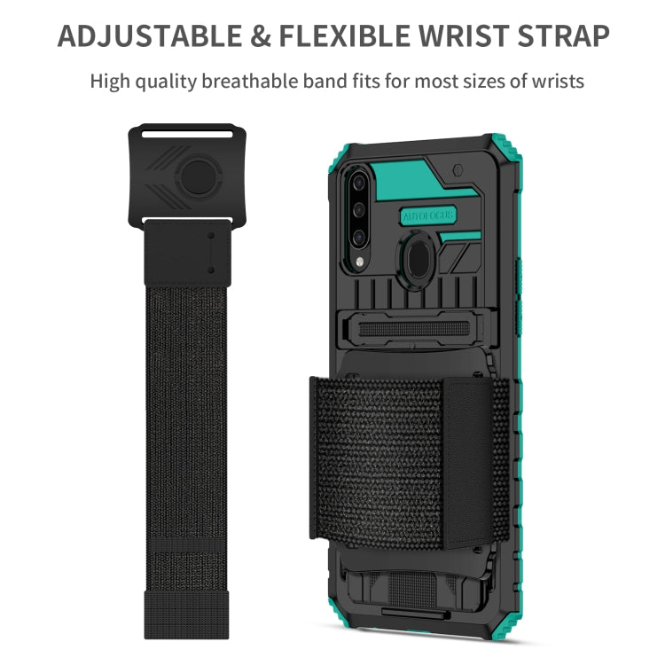 For Samsung Galaxy A20s Kickstand Detachable Armband Phone Case