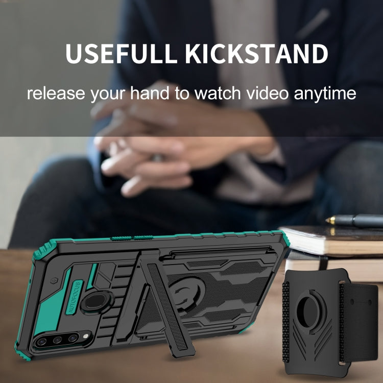 For Samsung Galaxy A20s Kickstand Detachable Armband Phone Case