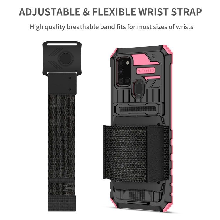 For Samsung Galaxy A21s Kickstand Detachable Armband Phone Case