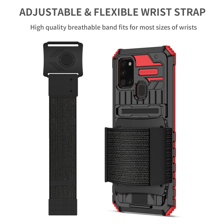 For Samsung Galaxy A21s Kickstand Detachable Armband Phone Case